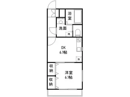 アットリラ八千代(1DK/1階)の間取り写真