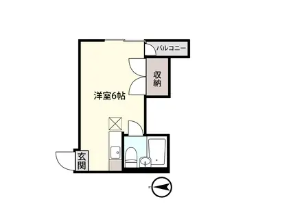 ジュピエルハイツ宝永(ワンルーム/4階)の間取り写真