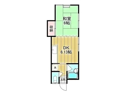 和光ハイツ(1DK/2階)の間取り写真
