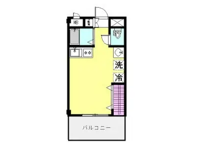 ハイムAOBADAIII(ワンルーム/2階)の間取り写真