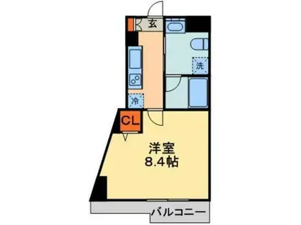 SIDEONE(1K/10階)の間取り写真