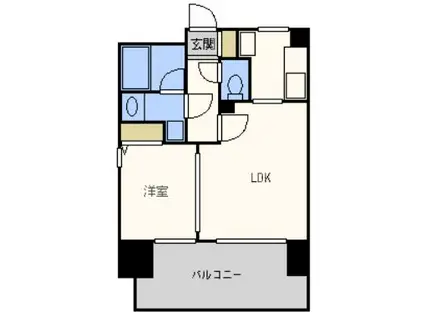 リアンシエルブルー東公園(1LDK/10階)の間取り写真