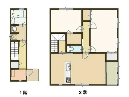 梅ケ枝町ハイツ(2SLDK/1階)の間取り写真