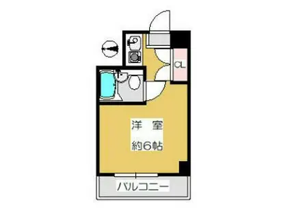 ウイン青山(ワンルーム/4階)の間取り写真