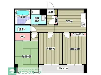 メイングリーン小川(3DK/2階)の間取り写真