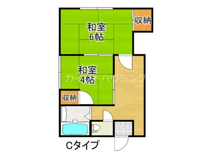 大阪ヨーグルトン(2K/4階)の間取り写真