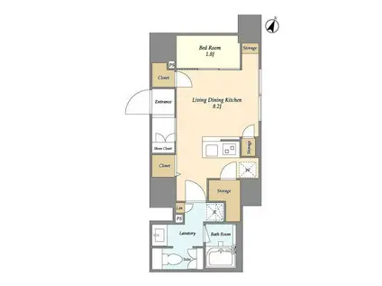 KDXレジデンス本蓮沼(1LDK/5階)の間取り写真