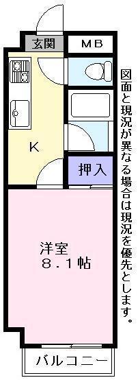 NASU21(1K/3階)の間取り写真