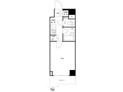 ルーブル大森山王弐番館(1K/2階)の間取り写真
