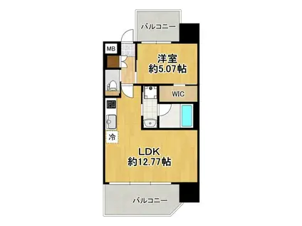 プレジオ大正(1LDK/11階)の間取り写真