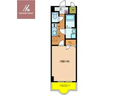 ルミエール八尾II(1K/7階)の間取り写真