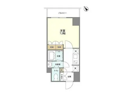 蔵前214(1K/12階)の間取り写真