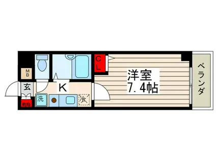 フォアグランデ(1K/1階)の間取り写真