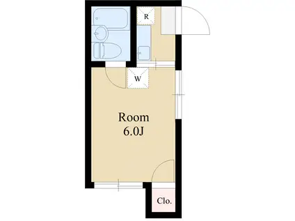 金子荘(1K/1階)の間取り写真