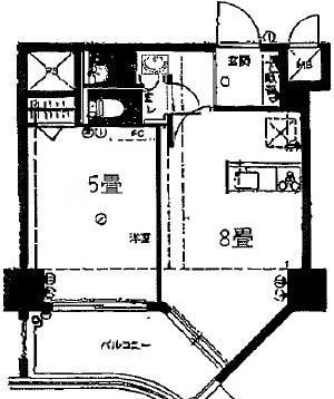 インペリアル六本木1号館(1LDK/4階)の間取り写真