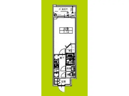 ミラージュパレス大阪ドームPROSPER(1K/8階)の間取り写真