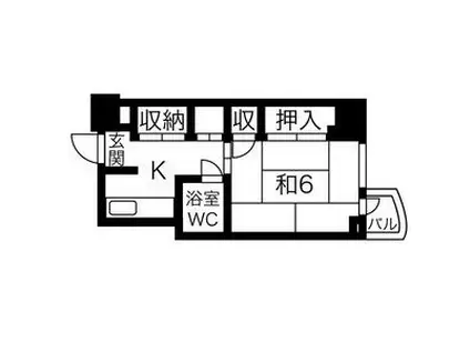 チサンマンション丸の内第3(1K/9階)の間取り写真