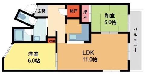 NOAHS ARK(2LDK/2階)の間取り写真