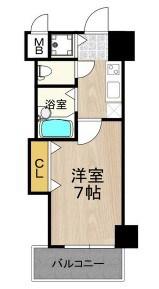CITY SPIRE布施(1K/3階)の間取り写真
