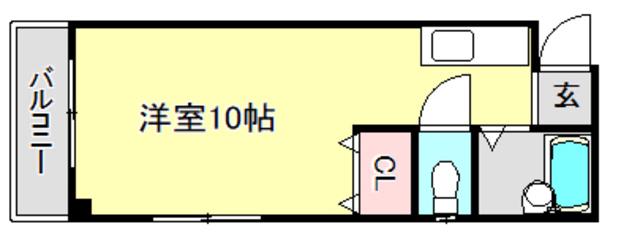 パインヴィレッジ(ワンルーム/2階)の間取り写真