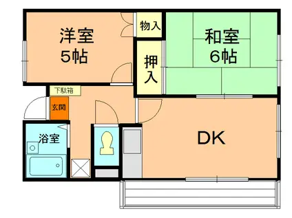 フェリース別所沼公園(2DK/2階)の間取り写真