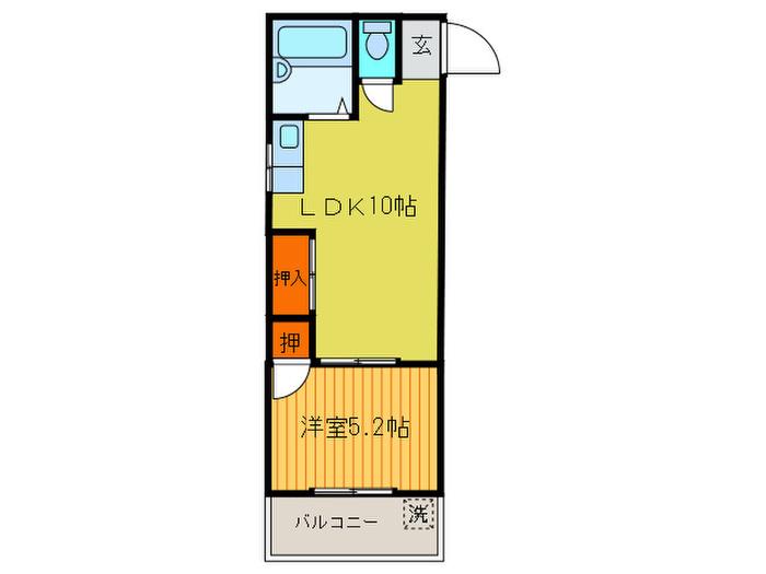 セントラル修学院(1LDK/2階)の間取り写真