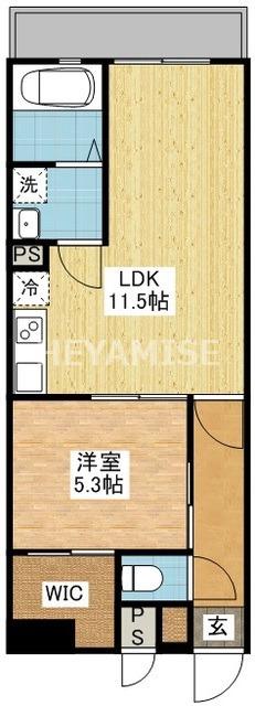 ヴィオラ東長崎(1LDK/2階)の間取り写真