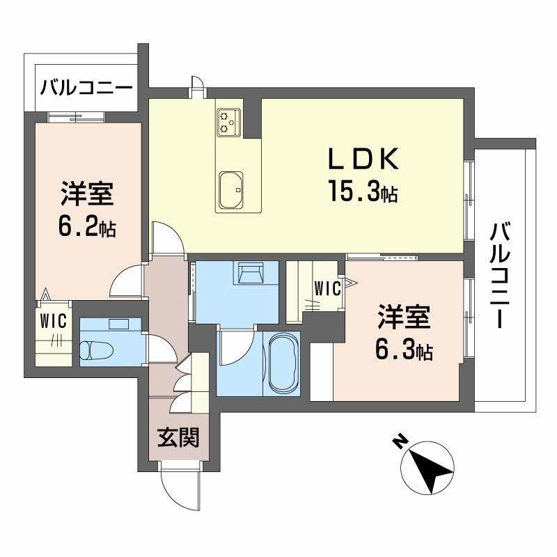 ベラ ルーナ(2LDK/3階)の間取り写真