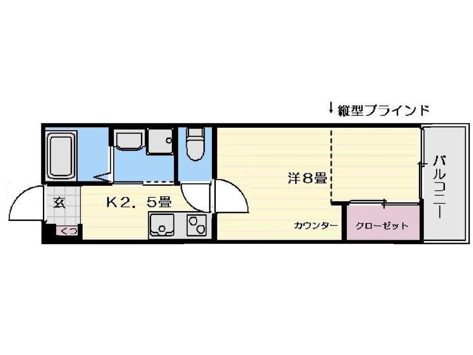 プレステージ吉野(1K/3階)の間取り写真
