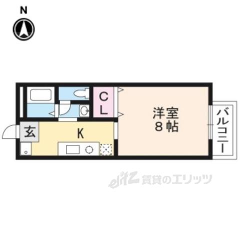 フォーブルTANAKAⅡ(1K/2階)の間取り写真