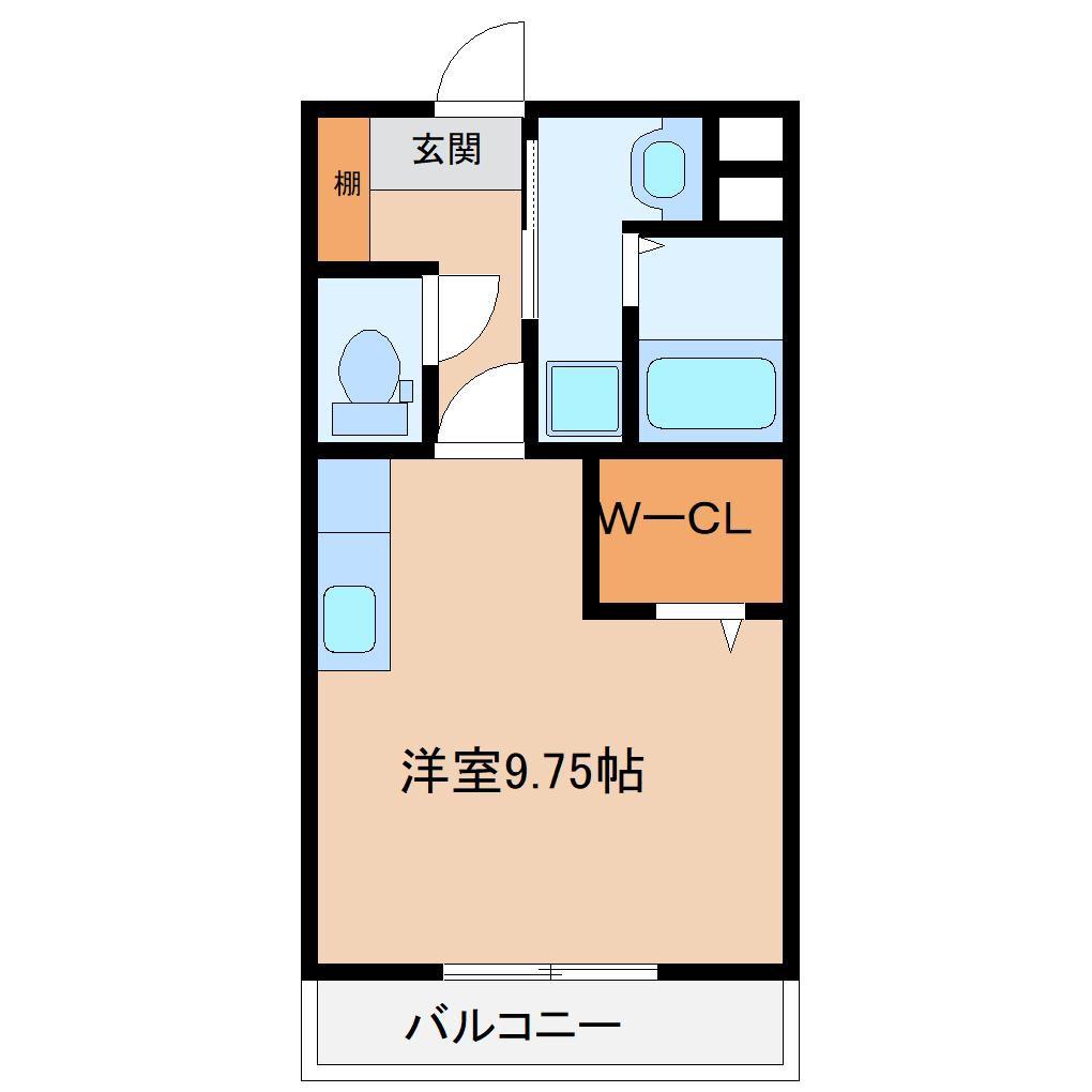MINC ♯(ワンルーム/2階)の間取り写真