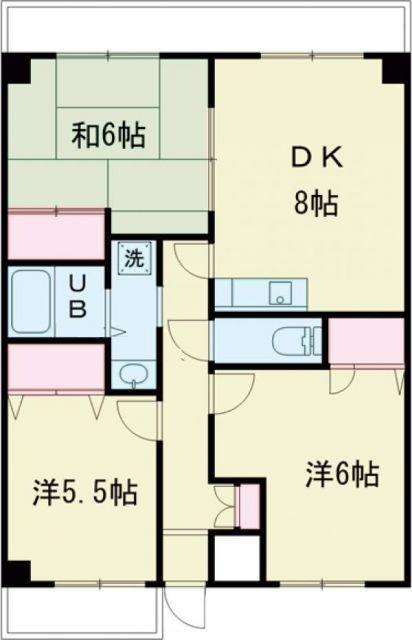 メゾンシルク(3DK/3階)の間取り写真
