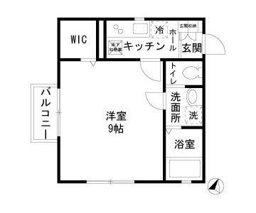 メゾン大岡A(1K/1階)の間取り写真