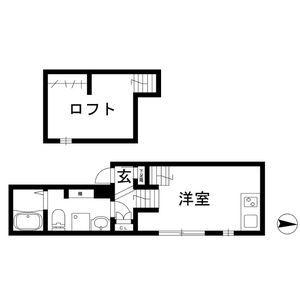 LE COCON 町南(1K/2階)の間取り写真