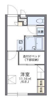 レオパレスホワイトコート高田西(1K/1階)の間取り写真