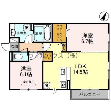 イズミ金岡(2LDK/3階)の間取り写真
