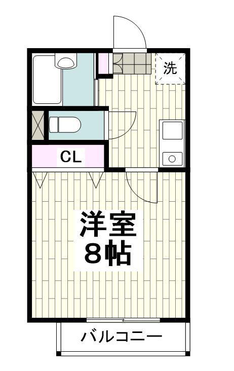 ドルチェ原(1K/1階)の間取り写真