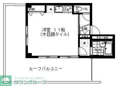 シャトー丸山(ワンルーム/3階)の間取り写真