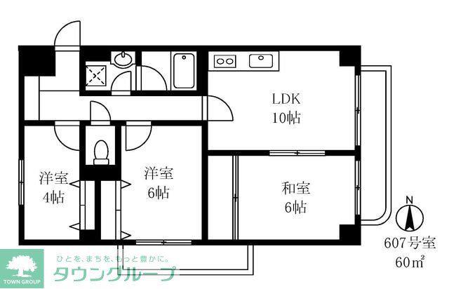 レピドール福田I(3LDK/6階)の間取り写真