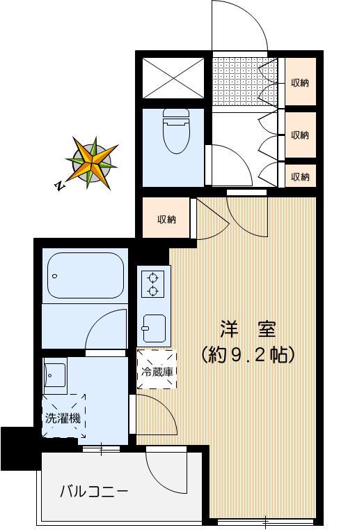 BRILLIA IST 文京茗荷谷 ブリリアイスト文京茗荷谷(ワンルーム/2階)の間取り写真