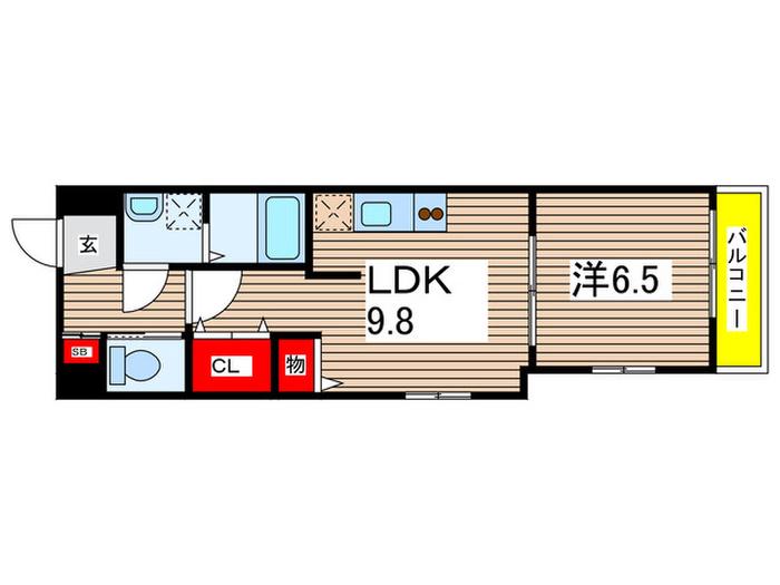 MAISONDE FAMILLE(1LDK/3階)の間取り写真