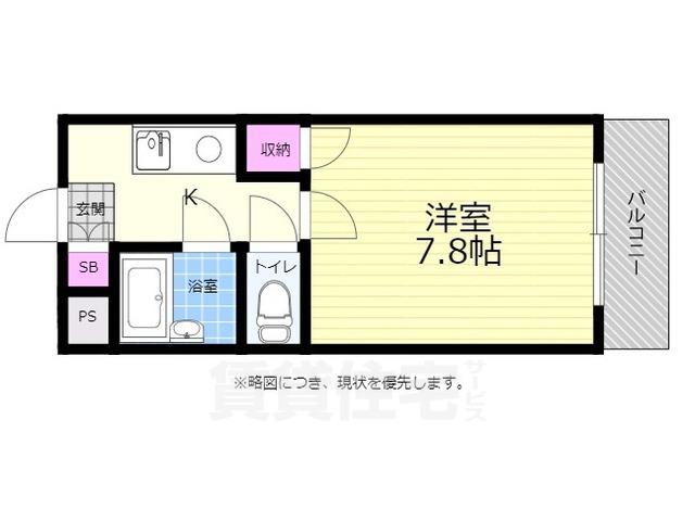 サンシャイン酒楽(1K/7階)の間取り写真