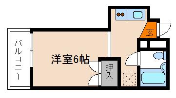 シャンボール今出川(1K/5階)の間取り写真