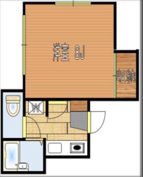サンライズ牛込台(1K/1階)の間取り写真