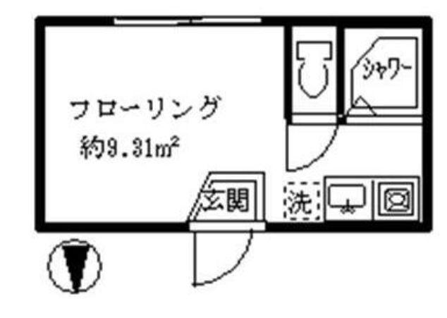 グレースアリス(ワンルーム/1階)の間取り写真