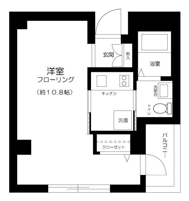 IPLACE(1K/2階)の間取り写真
