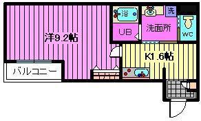 J-MAISON南浦和I(1K/3階)の間取り写真