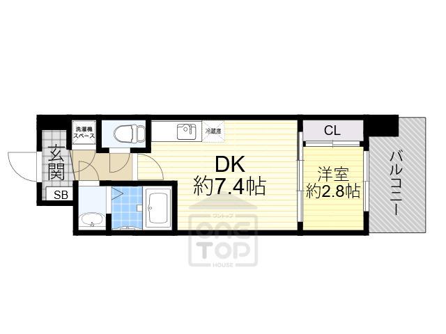セレニテ江坂ミラク(1DK/6階)の間取り写真