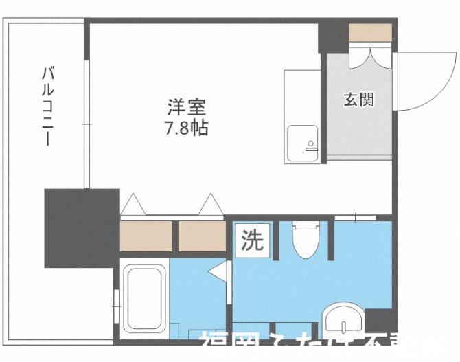 ANDON(ワンルーム/4階)の間取り写真
