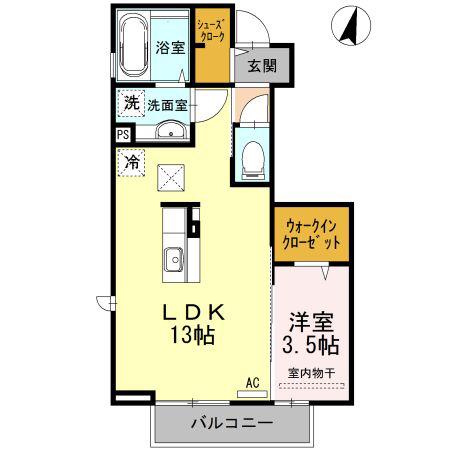 ベル マノワール コセ(1LDK/1階)の間取り写真